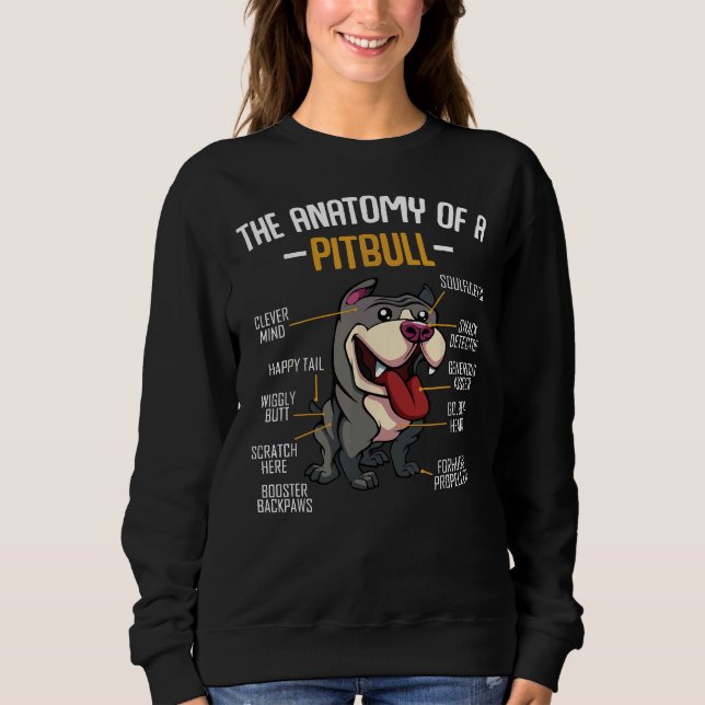The Anatomy Of A Pitbull Dog Lover Sweatshirt (Front)