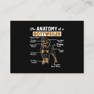 The Anatomy Of A Rottweiler   Cool Dog Lover Business Card