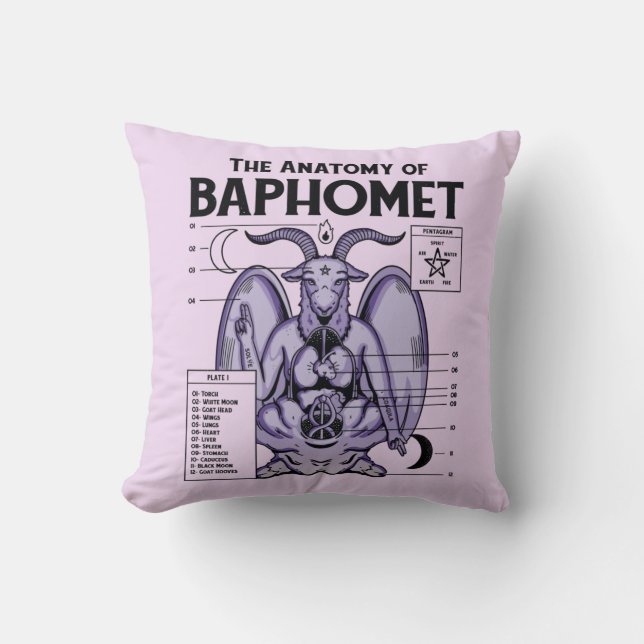 The Anatomy Of Baphomet Cushion (Front)