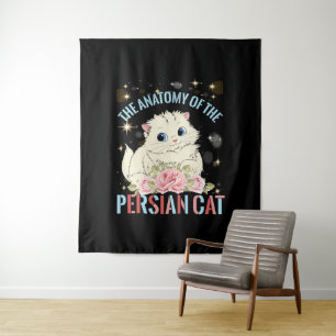The Anatomy Of The Persian Cat Tapestry