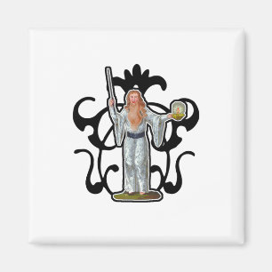 The ancestral Magician and the light of life Magnet