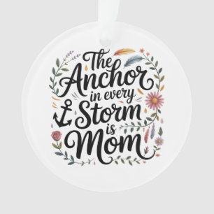 The Anchor In Every Storm Is Mom Ornament