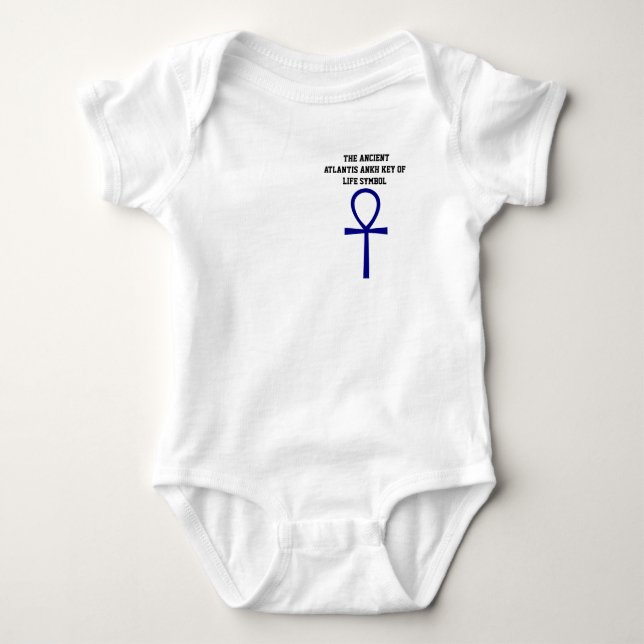 THE ANCIENT ATLANTIS ANKH KEY OF LIFE  T-Shirt Baby Bodysuit (Front)