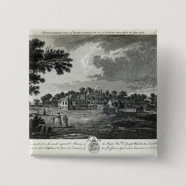 The Ancient Episcopal Palace of Bromley 15 Cm Square Badge (Front)