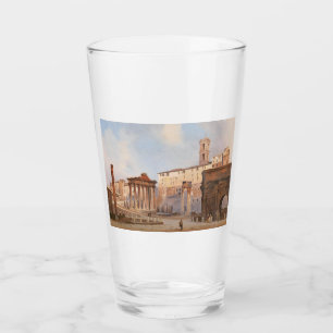 The Ancient Roman Forum (by Ippolito Caffi) Glass