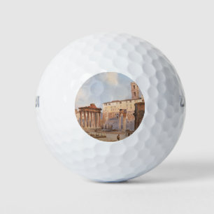 The Ancient Roman Forum (by Ippolito Caffi) Golf Balls