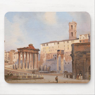 The Ancient Roman Forum (by Ippolito Caffi) Mouse Pad