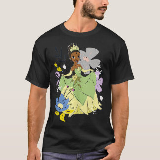 The And The Frog Tiana Cute Floral Portrait T-Shirt