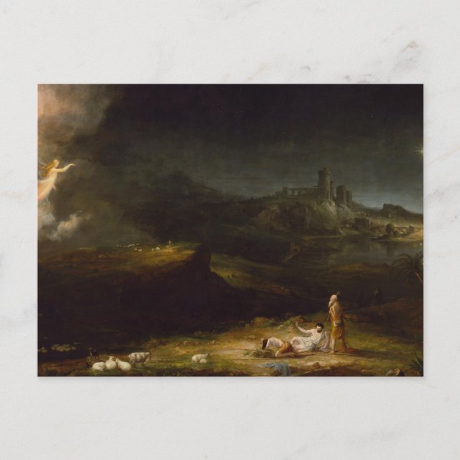 The Angel Appearing to the Shepherds, Thomas Cole  Postcard (Front)
