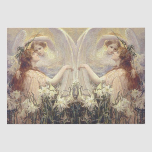 The angel message decoupage tissue paper (Front)