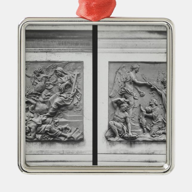 The Angel of France expelling the heretics Metal Tree Decoration (Front)