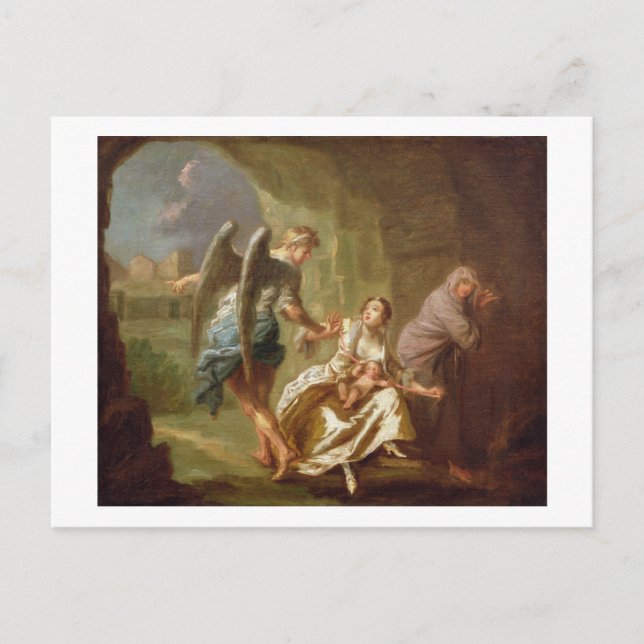 The Angel of Mercy, c.1746 (oil on canvas) Postcard (Front)