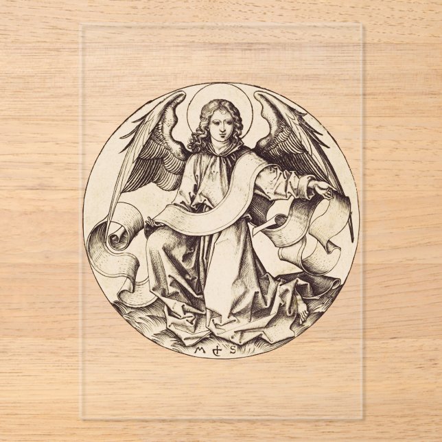 The Angel of Saint Matthew - Fine Art Symbol  Acrylic Invitations (Front)