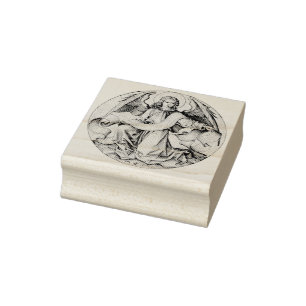 The Angel of Saint Matthew Rubber Stamp