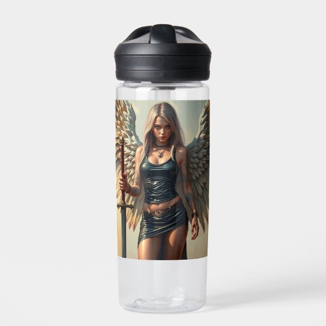 The Angel of the Warrior Water Bottle (Front)