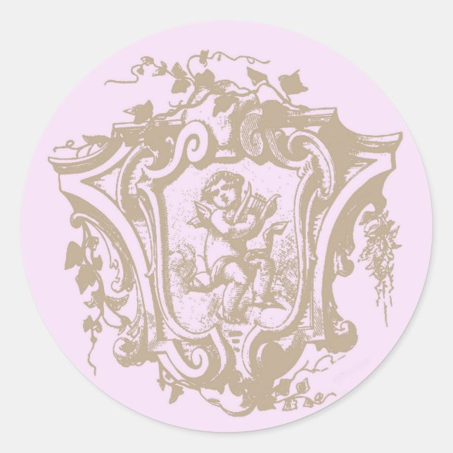 The Angel Sing ~ Classic Round Sticker (Front)