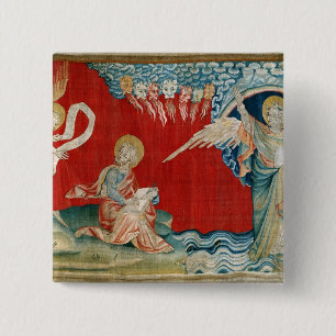 The Angel with an Open Book 15 Cm Square Badge