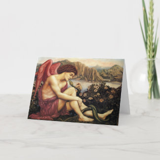 The Angel with the Serpent Fine Art Greetings Card