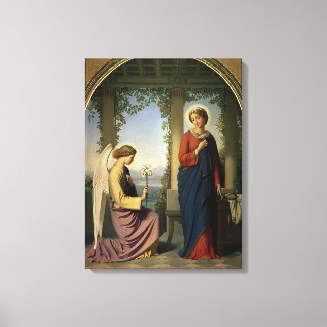 The Angelic Salutation, or The Annunciation, 1860 Canvas Print (Front)