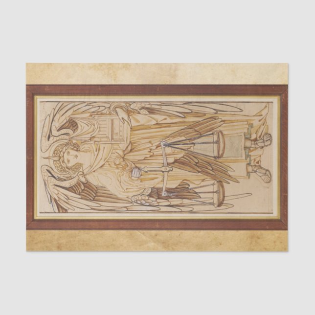 The Angels of the Hierarchy Thrones by Burne Jones Tissue Paper (Front)
