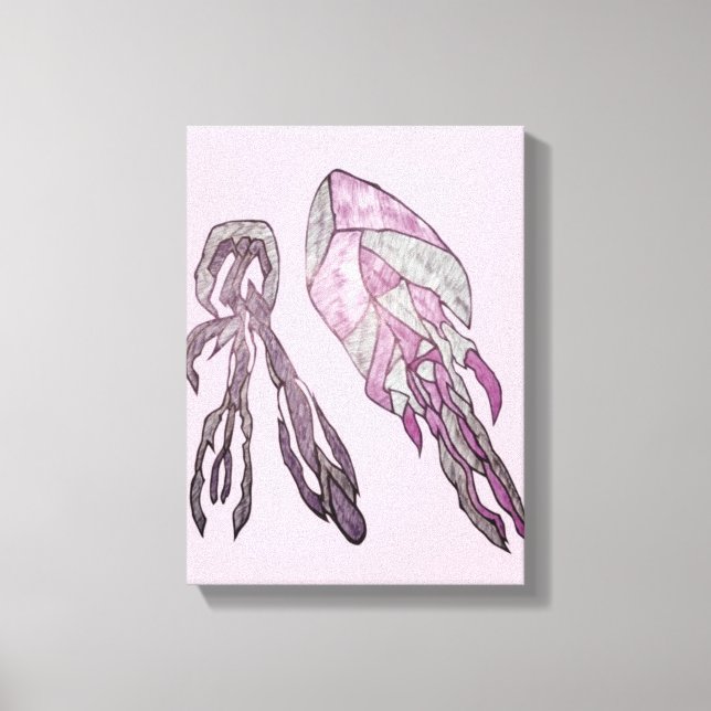 The Angled Veil  Abstract Texture Art Canvas Print (Front)