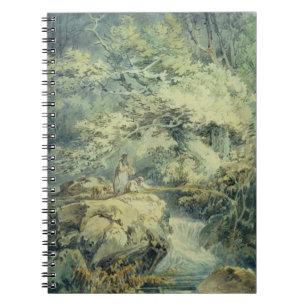 The Angler, 1794 (w/c over graphite on paper) Spiral Notebook