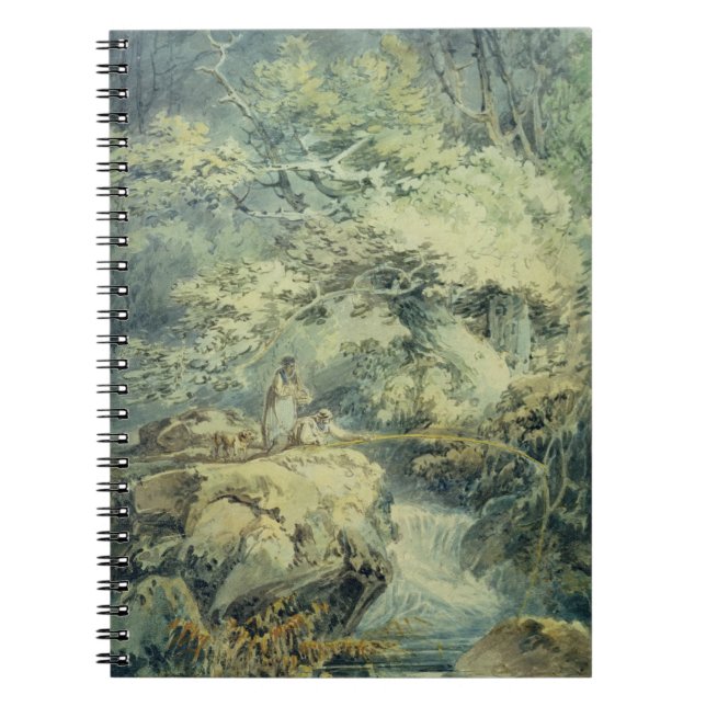 The Angler, 1794 (w/c over graphite on paper) Spiral Notebook (Front)