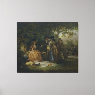 The Anglers' Repast by George Morland Canvas Print