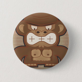The Angry Donkey Monkey - Muted 6 Cm Round Badge