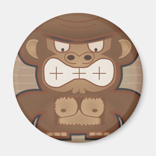 The Angry Donkey Monkey - Muted Magnet (Front)