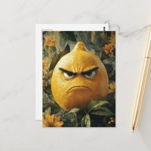 The Angry Lemon Fruit Postcard