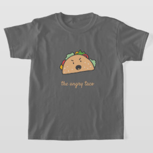 The Angry Taco Customisable Text Mad Taco Emoji T-Shirt