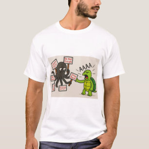 The angry turtle and the innocent octopus T-Shirt