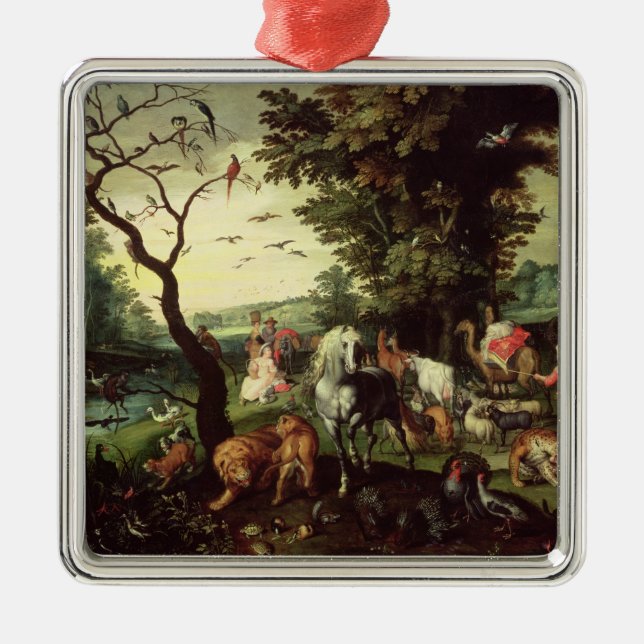 The Animals Entering Noah's Ark Metal Tree Decoration (Front)