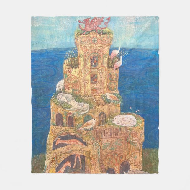 The Animals' Golden Castle of Dreams Fleece Blanket (Front)
