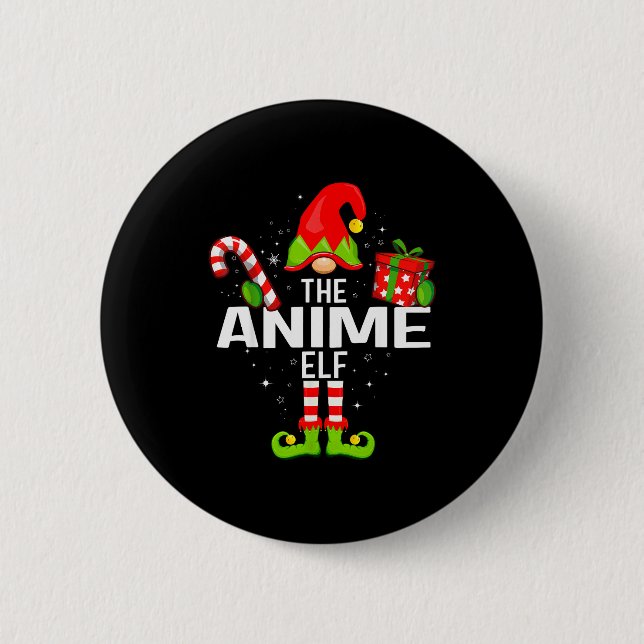 The Anime Elf Family Christmas Pajama Xmas  6 Cm Round Badge (Front)