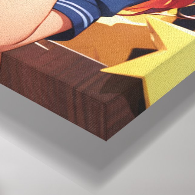 The anime girl canvas print (Corner(Bottom))