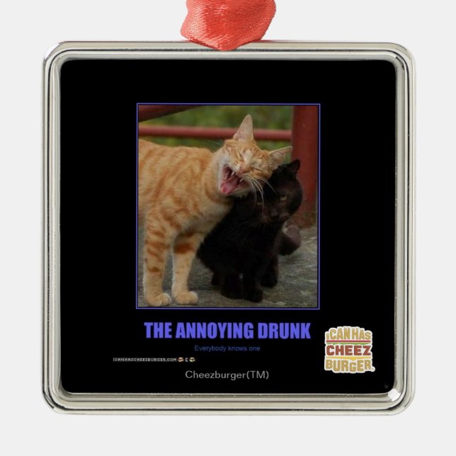 The Annoying Drunk Metal Tree Decoration (Front)