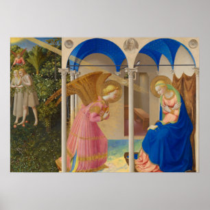 The Annunciation, 1426 by Fra Angelico Poster