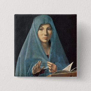 The Annunciation, 1474-75 (oil on panel) 15 Cm Square Badge