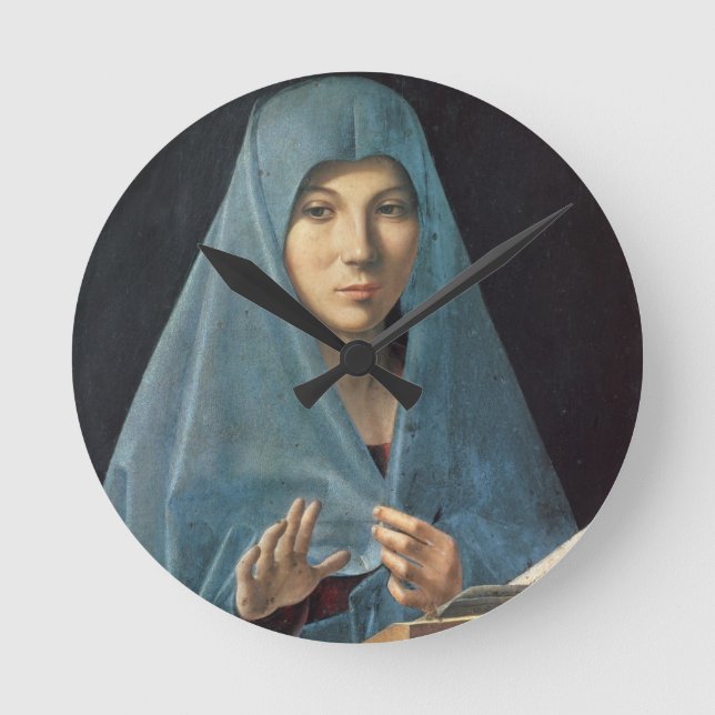 The Annunciation, 1474-75 (oil on panel) Round Clock (Front)