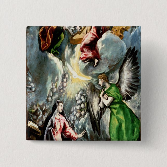 The Annunciation 15 Cm Square Badge (Front)