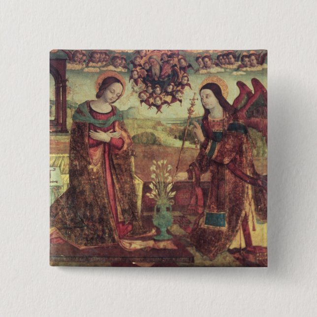 The Annunciation 3 15 Cm Square Badge (Front)