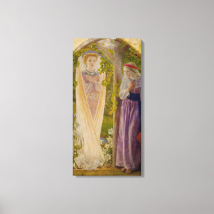 The Annunciation By Arthur Hughes Canvas Print