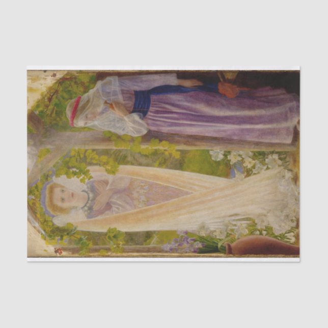 The Annunciation by Arthur Hughes Tissue Paper (Front)