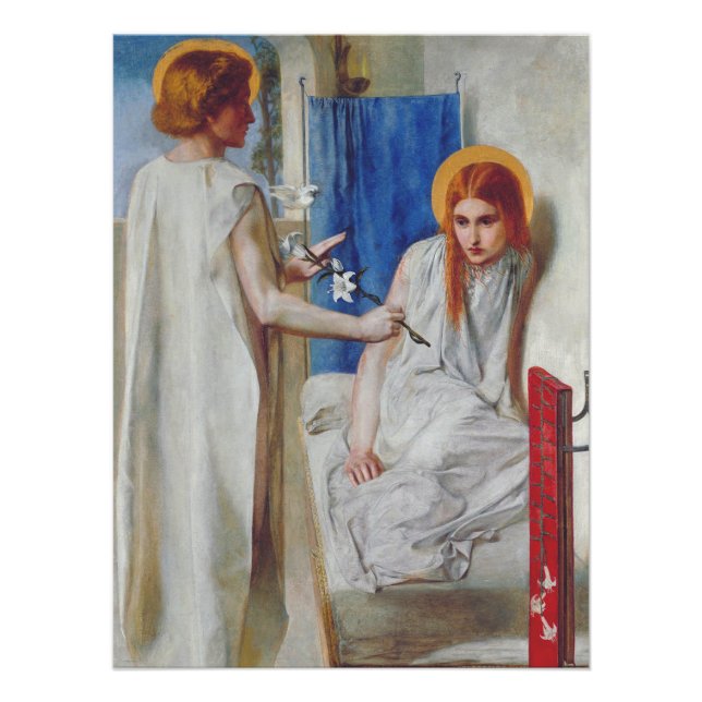 The Annunciation by Dante Gabriel Rossetti Poster (Front)