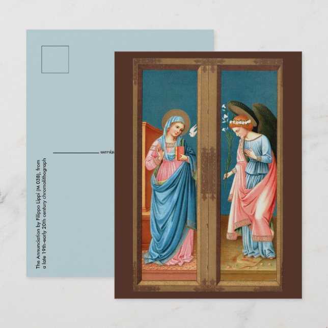 The Annunciation by F. Lippi (M 038) Postcard (Front/Back)