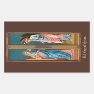 The Annunciation by F. Lippi (M 038) Rectangular Sticker