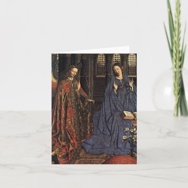 The Annunciation by Jan van Eyck Holiday Card (Front)