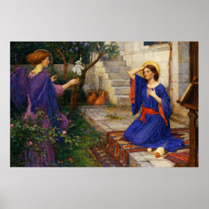The Annunciation by John William Waterhouse Poster